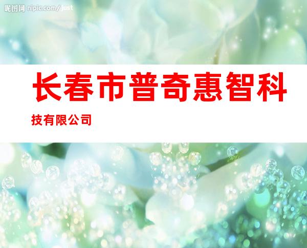 长春市普奇惠智科技有限公司